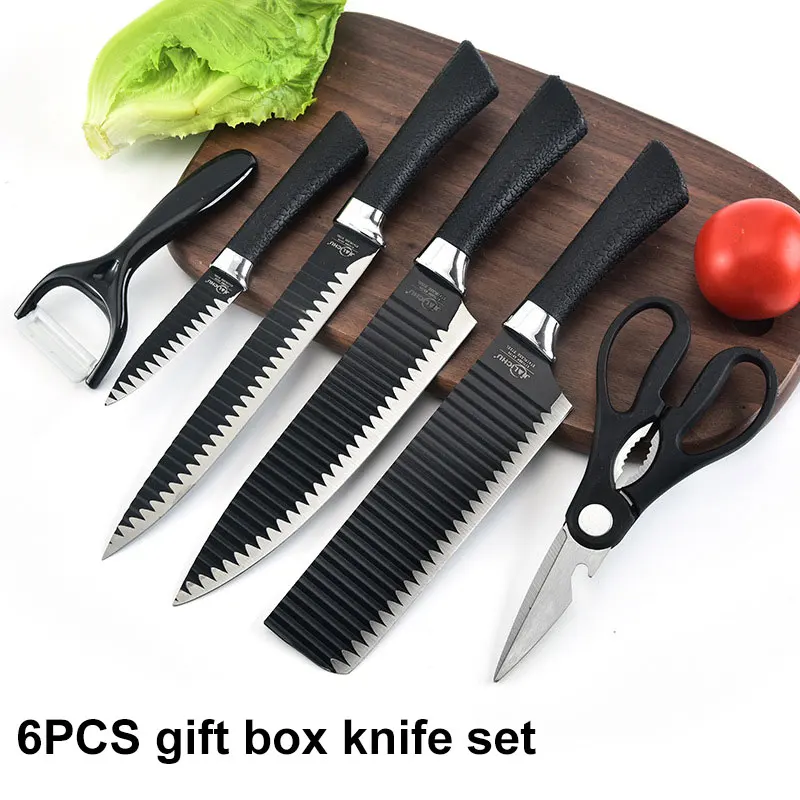 6pcs Kitchen Knife Set Stainless Steel Forged Sharp Chef Knives Scissors Peeler Slicer Paring Kitchen Cookware Set Gift Case
6pcs Kitchen Knife Set Stainless Steel Forged Sharp Chef Knives Scissors Peeler Slicer Paring Kitchen Cookware Set Gift Case