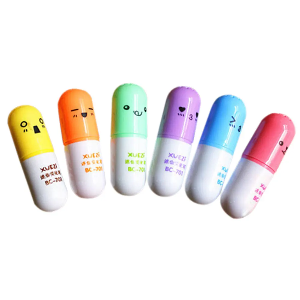 6pcs/pack Portable Drawing Cute School Office Highlighter Pens Smiling Face Pastel Marker Painting Fluorescent Stationery
6pcs/pack Portable Drawing Cute School Office Highlighter Pens Smiling Face Pastel Marker Painting Fluorescent Stationery
