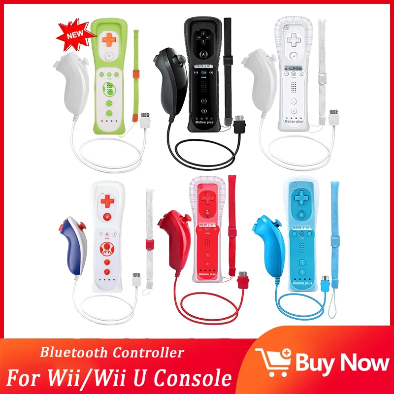 

For Nintendo Wiimote Built in Motion Plus Inside Remote Gamepad Controller For Wii Controller For Wii remote and nunchuck 2 in 1