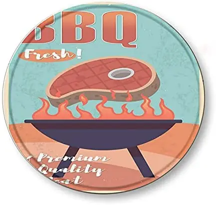 Round Metal Tin Sign BBQ Fresh Suitable for Home and Kitchen Bar Cafe Garage Vintage Style Home Decor Wall Decor
Round Metal Tin Sign BBQ Fresh Suitable for Home and Kitchen Bar Cafe Garage Vintage Style Home Decor Wall Decor