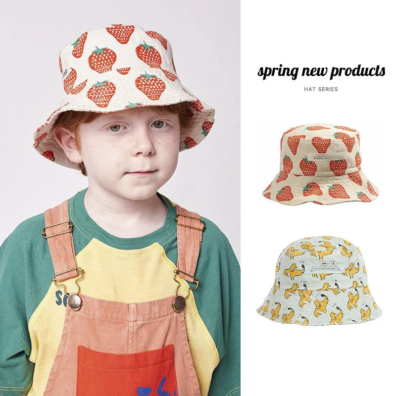 EnkeliBB BC New Arrival Bucket Hats Child Lovely Hat Brand Design Kids Strawberry and Dog Pattern Cute Bucket Hat
EnkeliBB BC New Arrival Bucket Hats Child Lovely Hat Brand Design Kids Strawberry and Dog Pattern Cute Bucket Hat