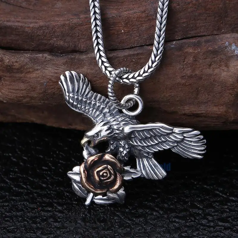 Wholesale S925 Sterling Silver Jewelry Popular Personality Fashion Rose And Flying Eagle Pendant Men And Women Pendant
Wholesale S925 Sterling Silver Jewelry Popular Personality Fashion Rose And Flying Eagle Pendant Men And Women Pendant