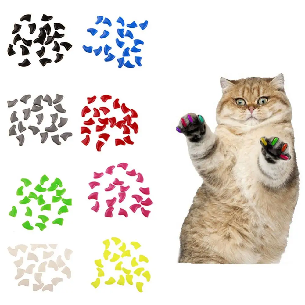 20Pcs Soft Plastic Colorful Cat Nail Caps Paw Claw Protector Cover With Glue Pet Products
20Pcs Soft Plastic Colorful Cat Nail Caps Paw Claw Protector Cover With Glue Pet Products