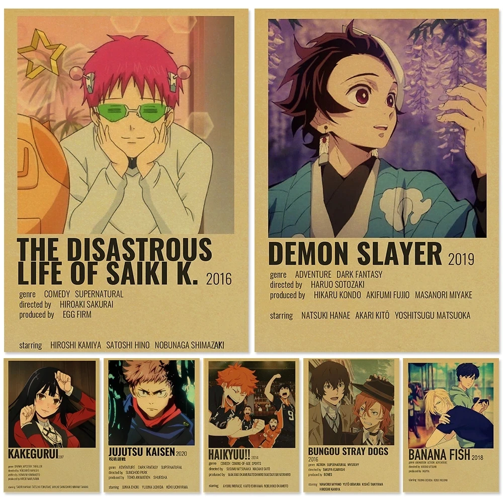 Anime Painting Art Demon Slayer Poster Jujutsu Kaisen Kraft Paper Haikyuu Picture Mural Home Children Room Wall Aesthetic Decor
Anime Painting Art Demon Slayer Poster Jujutsu Kaisen Kraft Paper Haikyuu Picture Mural Home Children Room Wall Aesthetic Decor