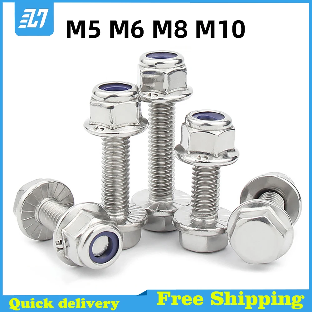 Hexagon Head with Serrated Flange Cap Screw Hex Washer Head Bolt Nylon Lock Flange GB5787 A2-70 304 Stainless Steel M5 M6 M8 M10
Hexagon Head with Serrated Flange Cap Screw Hex Washer Head Bolt Nylon Lock Flange GB5787 A2-70 304 Stainless Steel M5 M6 M8 M10