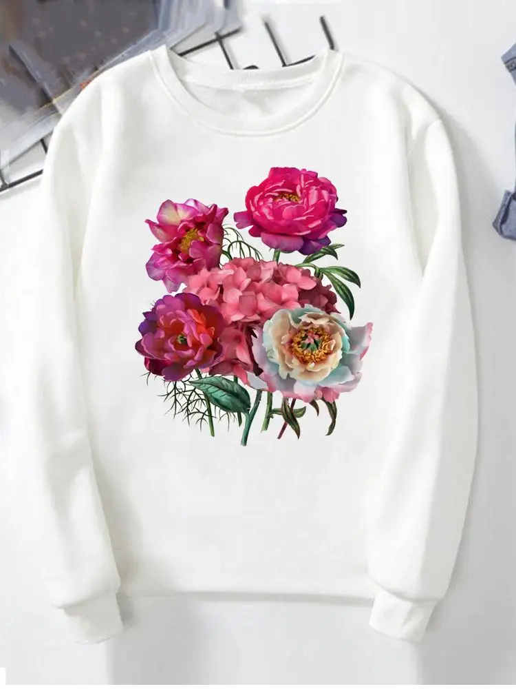 Ladies Flower Floral Cute Graphic Pullovers Fashion Women Clothing Hoodies Lady Autumn Spring Winter Female O-neck Sweatshirts
Ladies Flower Floral Cute Graphic Pullovers Fashion Women Clothing Hoodies Lady Autumn Spring Winter Female O-neck Sweatshirts