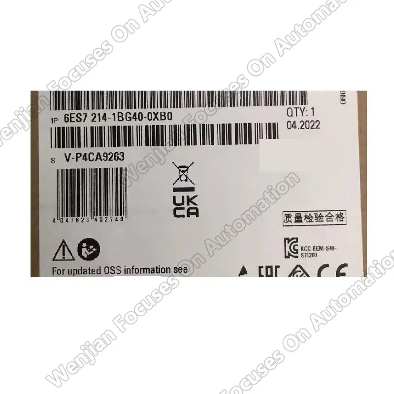 6ES7214-1BG40-0XB0 S7-1200 ЦП 1214C компактный ЦП AC/DC/реле на плате ввода/вывода 14 24 В постоянного тока Цифровые входы 10 DO реле 2A 2 AI 0-10 В постоянного тока
6ES7214-1BG40-0XB0 S7-1200 ЦП 1214C компактный ЦП AC/DC/реле на плате ввода/вывода 14 24 В постоянного тока Цифровые входы 10 DO реле 2A 2 AI 0-10 В постоянного тока