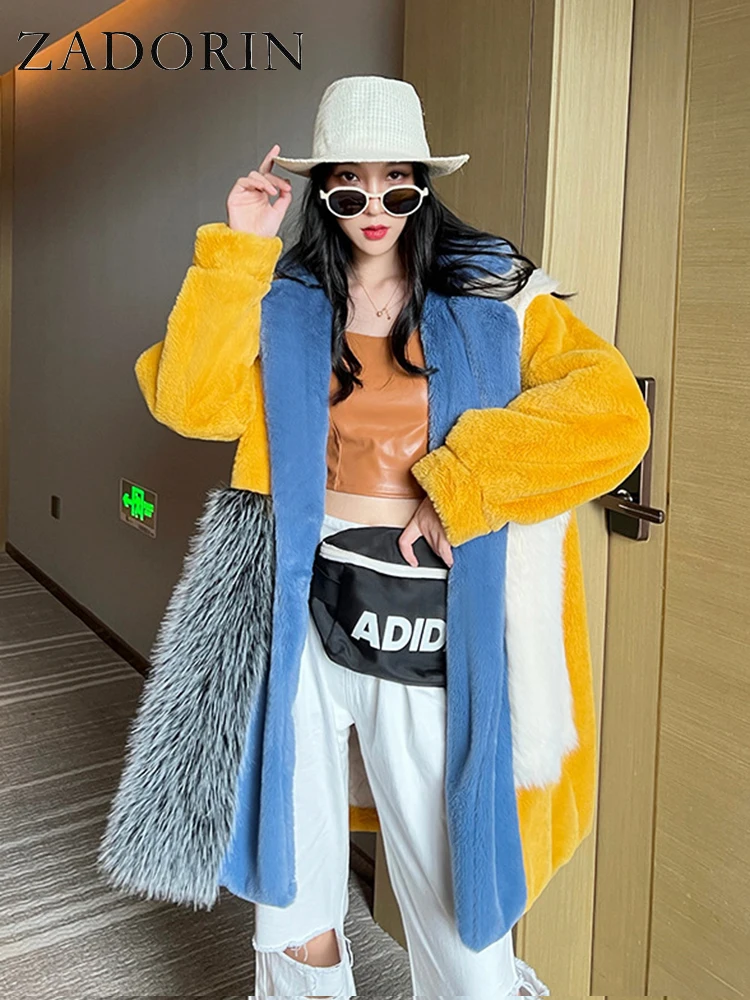 2022 Winter Faux Fur Jackets for Women Furry Warm Splicing Contrast Color Blue Faux Fur Coat Long Jacket Cardigan Women
2022 Winter Faux Fur Jackets for Women Furry Warm Splicing Contrast Color Blue Faux Fur Coat Long Jacket Cardigan Women