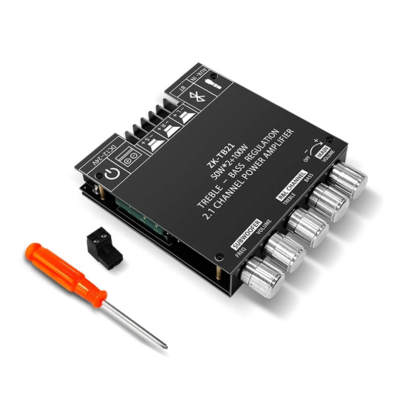 ZK-TB21 TPA3116D2 Bluetooth 5.0 Subwoofer Amplifier Board 50WX2+100W 2.1 Channel Power Audio Stereo Bass AMP
ZK-TB21 TPA3116D2 Bluetooth 5.0 Subwoofer Amplifier Board 50WX2+100W 2.1 Channel Power Audio Stereo Bass AMP