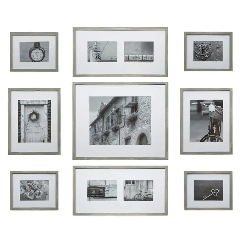 

Gallery 24.5" x 5.25" Gray Gallery Wall Frame 9 Count DIY Decorations