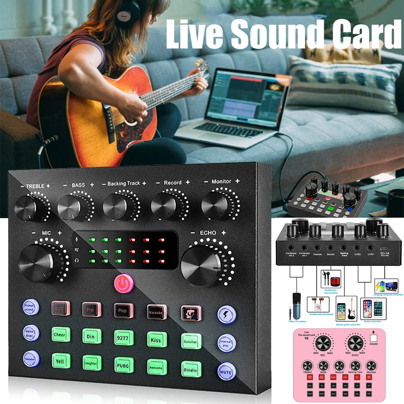 Xiaomi Supplier V8s live sound card for streaming audio mixer, bluetooth effects sound recording board music for youtube
Xiaomi Supplier V8s live sound card for streaming audio mixer, bluetooth effects sound recording board music for youtube