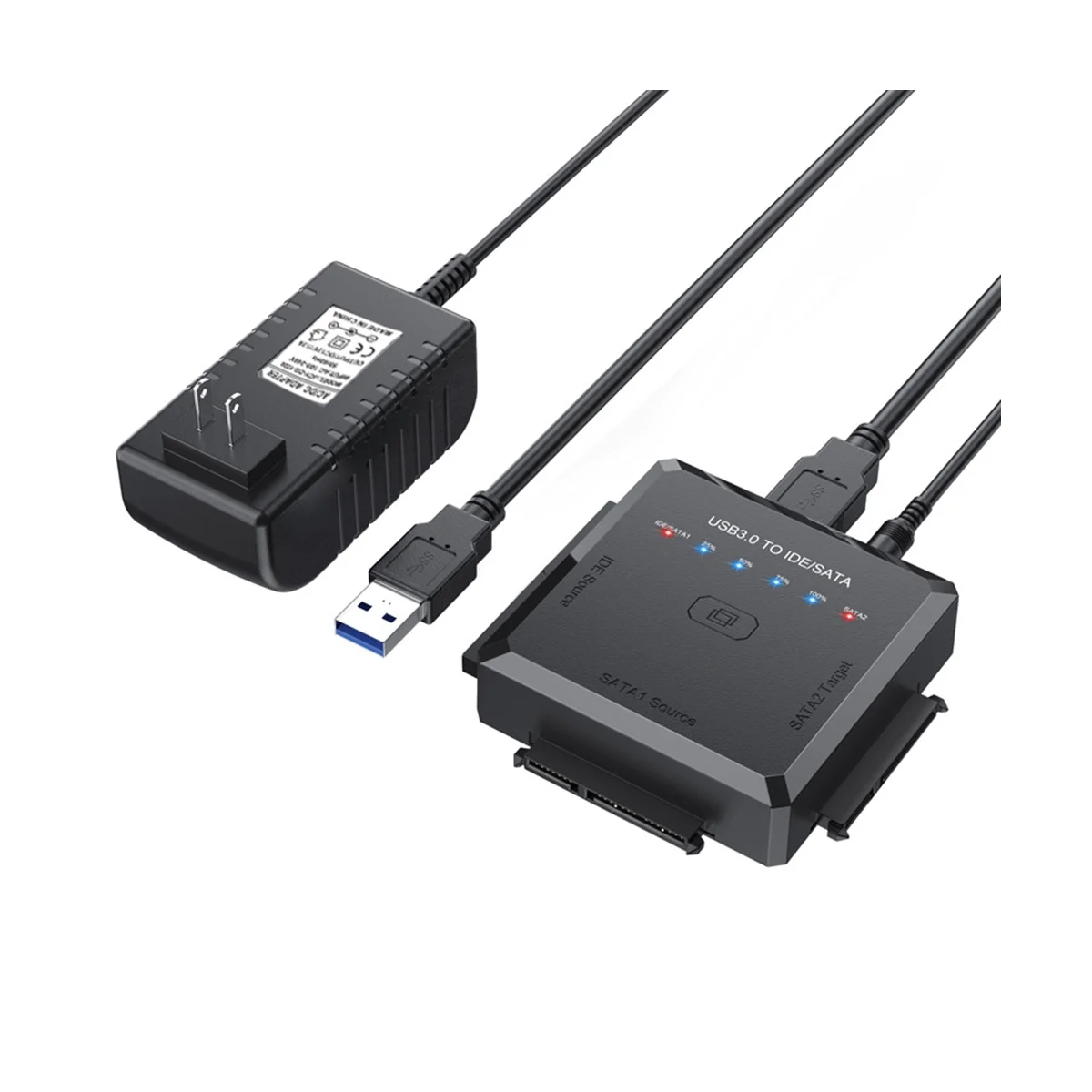 

Адаптер USB 3,0 для SATA IDE, подходит для жестких дисков 2,5, 3,5 дюйма, внешний кабель-адаптер для HDD/SSD, скорость 5 Гбит/с, европейская вилка