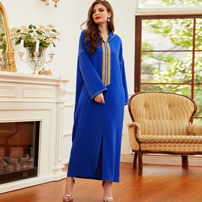African Dress For Women Spring Embroidered Hooded Muslim Abaya Robe Loose Gown Long Indie Folk Style Split Dress Africa Clothing
African Dress For Women Spring Embroidered Hooded Muslim Abaya Robe Loose Gown Long Indie Folk Style Split Dress Africa Clothing