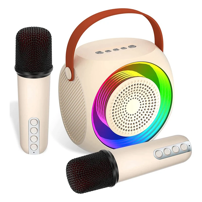 Mini Karaoke Machine, Portable Bluetooth Speaker Wireless Microphone For Kids And Adults With LED Lights
Mini Karaoke Machine, Portable Bluetooth Speaker Wireless Microphone For Kids And Adults With LED Lights