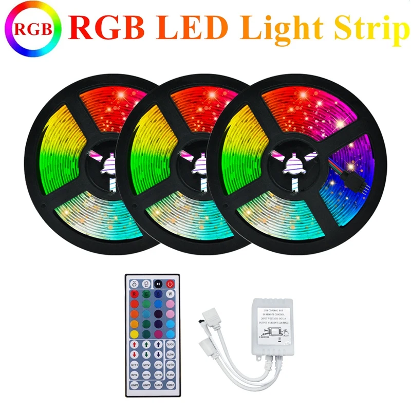 JHD-15M RGB Light Strip 3528 900LED Flexible LED Strip Light With 44 Key Remote+Controller For Christmas Living Room Bedroom
JHD-15M RGB Light Strip 3528 900LED Flexible LED Strip Light With 44 Key Remote+Controller For Christmas Living Room Bedroom