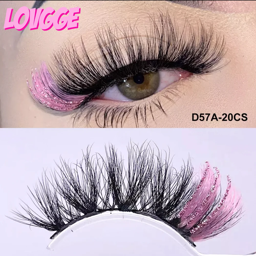 LOVGGE Pop Colored Glitter Eyelashes 20MM Dramatic Pink Purple Glitter Strip Faux Mink Lashes Soft Drop Shipping
LOVGGE Pop Colored Glitter Eyelashes 20MM Dramatic Pink Purple Glitter Strip Faux Mink Lashes Soft Drop Shipping