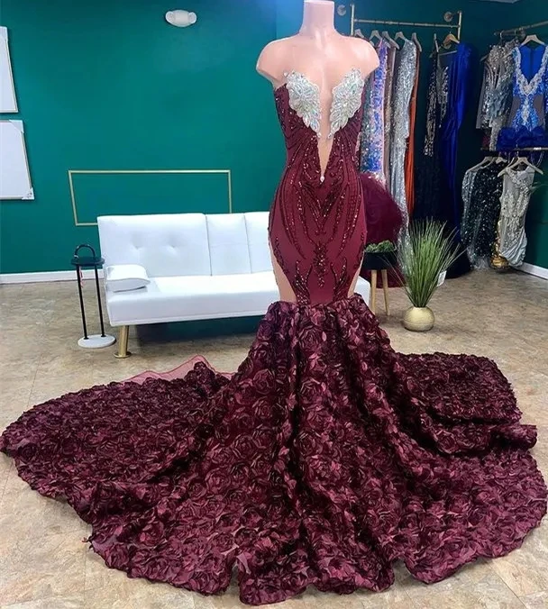 Burgundy African American Prom Dresses Mermaid V-neck Floral Beaded Black Girls Nigeria Robe De Soiree Evening Dresses Gown
Burgundy African American Prom Dresses Mermaid V-neck Floral Beaded Black Girls Nigeria Robe De Soiree Evening Dresses Gown