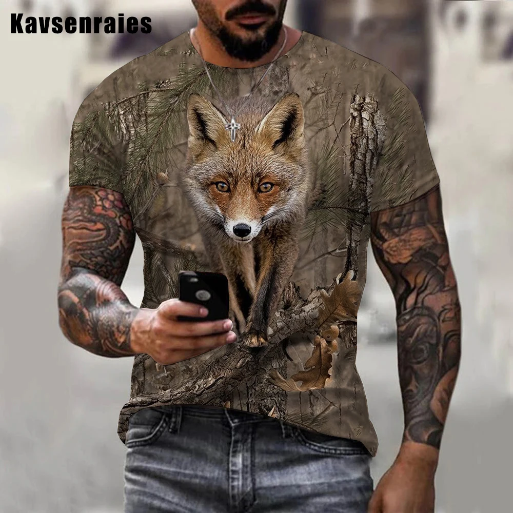 2022 New Summer Camouflage Animal Hunting Fox 3D Print T-shirt Unisex Fashion Casual Oversized T Shirt Men Harajuku Style Tops
2022 New Summer Camouflage Animal Hunting Fox 3D Print T-shirt Unisex Fashion Casual Oversized T Shirt Men Harajuku Style Tops