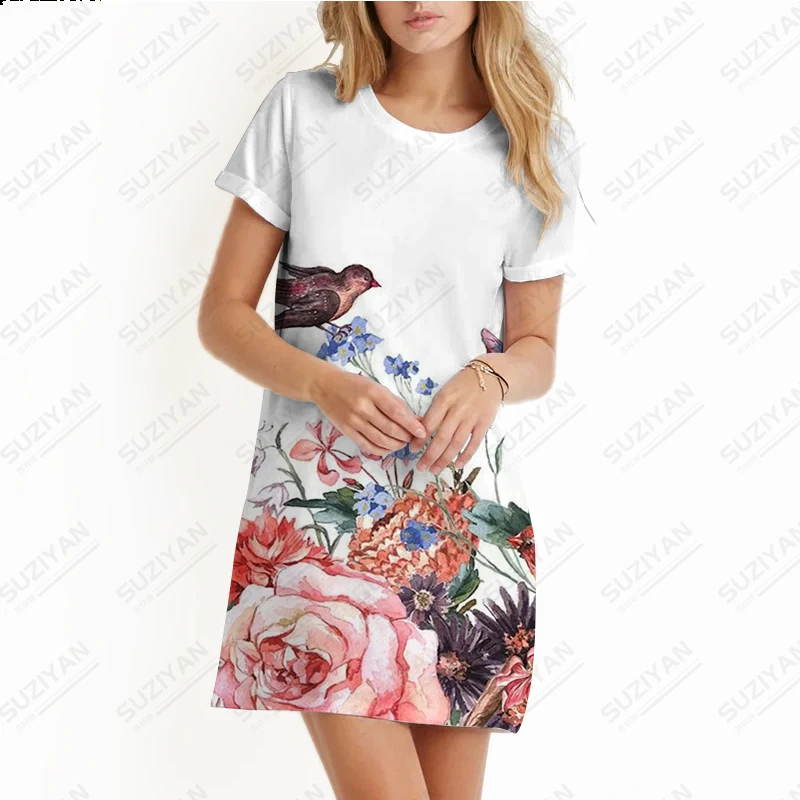 2023 New Hot Sale Women's Temperament Casual A-line Dress Summer Sun Dress Casual Short Sleeve O-Neck Floral 3D Print miniskirt
2023 New Hot Sale Women's Temperament Casual A-line Dress Summer Sun Dress Casual Short Sleeve O-Neck Floral 3D Print miniskirt