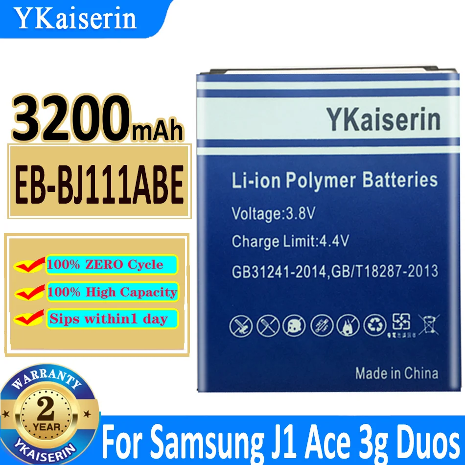 YKaiserin For SAMSUNG EB-BJ111ABE 3200mAh Battery For Samsung Galaxy J1 Ace 3g Duos Batteries + Track Code
YKaiserin For SAMSUNG EB-BJ111ABE 3200mAh Battery For Samsung Galaxy J1 Ace 3g Duos Batteries + Track Code