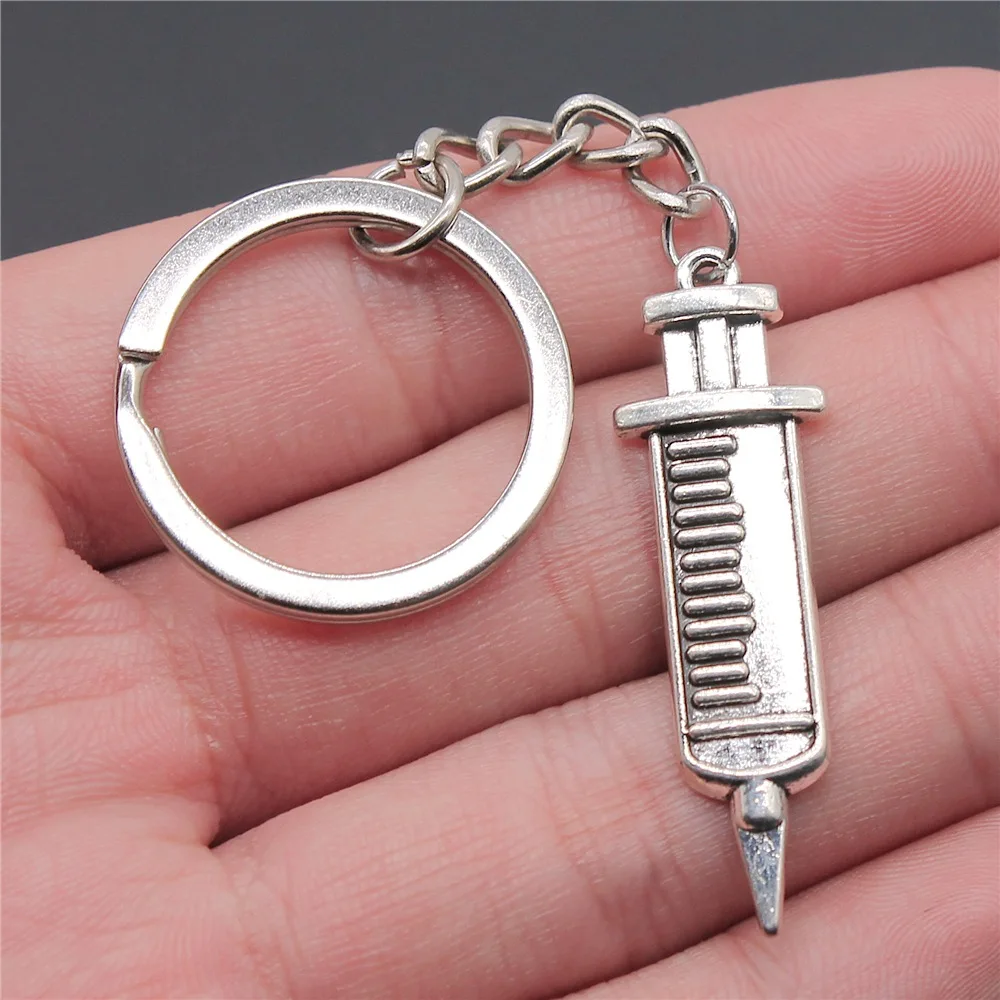 Souvenirs Gift Men Keychain 2 Colors 13x43mm Syringe Pendant Keyring Dropshipping
Souvenirs Gift Men Keychain 2 Colors 13x43mm Syringe Pendant Keyring Dropshipping