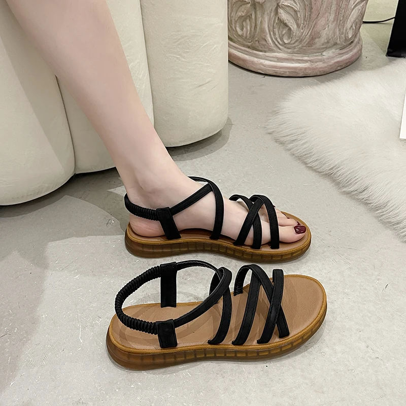 Roman Sandals Comfort Shoes for Women Cross Strappy Heels Soft Anti-Skid Suit Female Beige Cross-Shoes 2022 Summer Gladiator Low
Roman Sandals Comfort Shoes for Women Cross Strappy Heels Soft Anti-Skid Suit Female Beige Cross-Shoes 2022 Summer Gladiator Low
