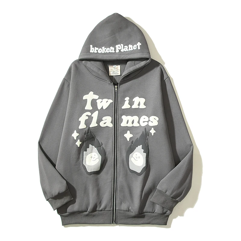 Y2K Streetwear Twin Flame Foam Broken Zipper Hooded Hoodie Unisex Stranger Things Cardigan Oversized Baggy Men's Sweatshirts
Y2K Streetwear Twin Flame Foam Broken Zipper Hooded Hoodie Unisex Stranger Things Cardigan Oversized Baggy Men's Sweatshirts