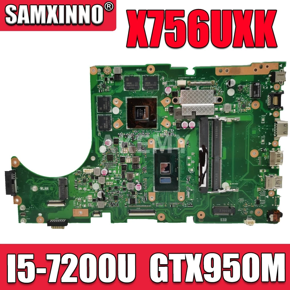 90NB0A30-R000C0 Motherboard for ASUS X756UXK X756UWK X756UQK Mainboard I5-7200U GTX950M
90NB0A30-R000C0 Motherboard for ASUS X756UXK X756UWK X756UQK Mainboard I5-7200U GTX950M