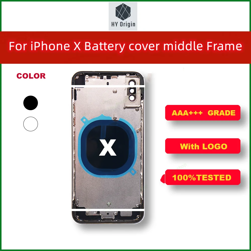 Новый чехол для задней крышки аккумулятора для iPhone X + чехол со средней рамкой + лоток для SIM-карты + Боковая кнопка для запчастей iPhone X
Новый чехол для задней крышки аккумулятора для iPhone X + чехол со средней рамкой + лоток для SIM-карты + Боковая кнопка для запчастей iPhone X