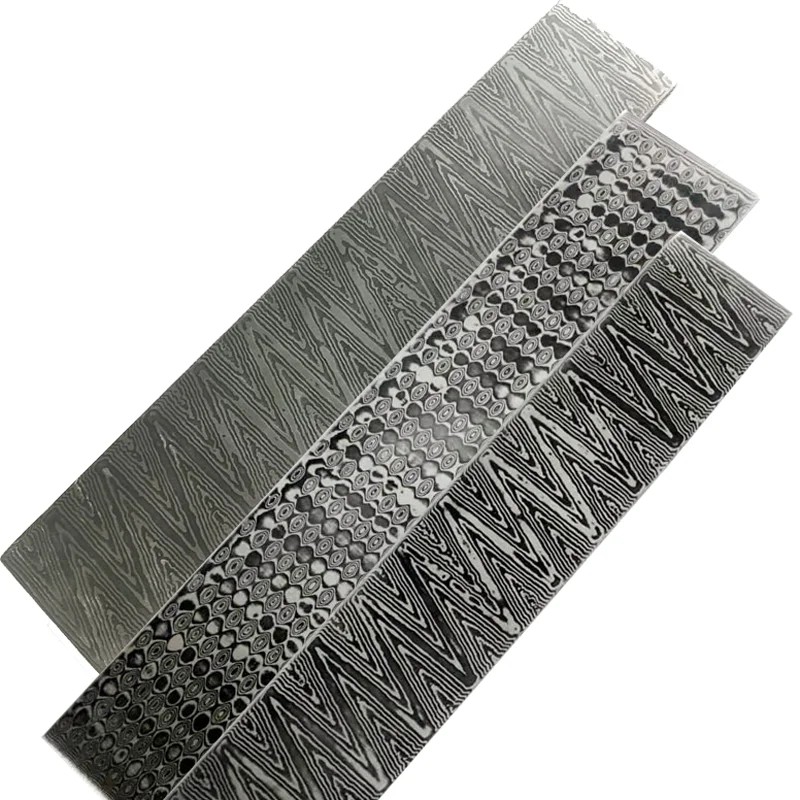 58HRC Damascus Steel Blade Billets DIY Knife Making Raw Material Sandwich Vg10 Fixed Blade Folding Knife Blanks Bar 16x3x0.3 CM
58HRC Damascus Steel Blade Billets DIY Knife Making Raw Material Sandwich Vg10 Fixed Blade Folding Knife Blanks Bar 16x3x0.3 CM