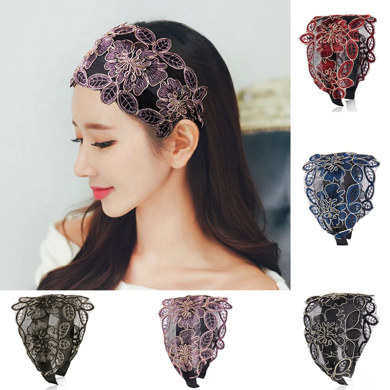 Fashion Lace Flowers Headband Wide Women Hair Hoop Head Bands Toothed Non-slip Elastic Hairband Bezel Hair Headdress Accessorie
Fashion Lace Flowers Headband Wide Women Hair Hoop Head Bands Toothed Non-slip Elastic Hairband Bezel Hair Headdress Accessorie