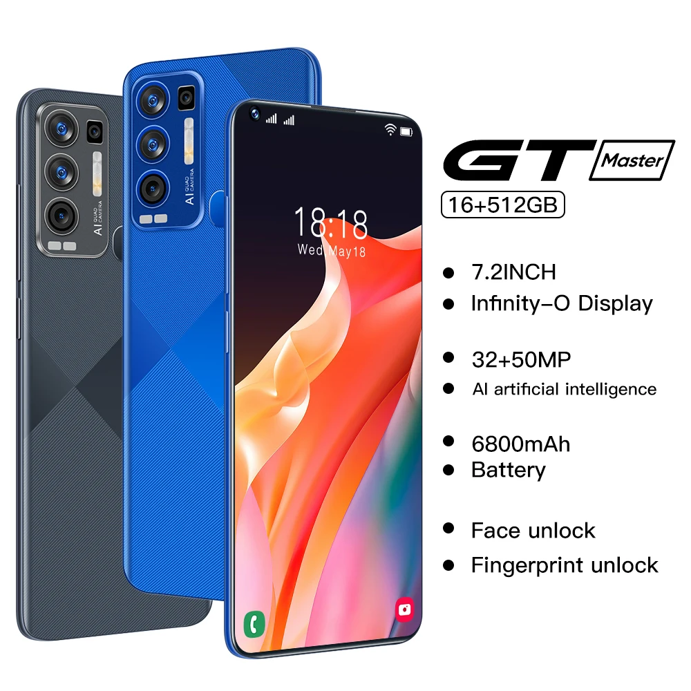 Смартфон Spot goods GT Master с диагональю 7,2 дюйма и разблокировкой по лицу и отпечатку пальца
Смартфон Spot goods GT Master с диагональю 7,2 дюйма и разблокировкой по лицу и отпечатку пальца