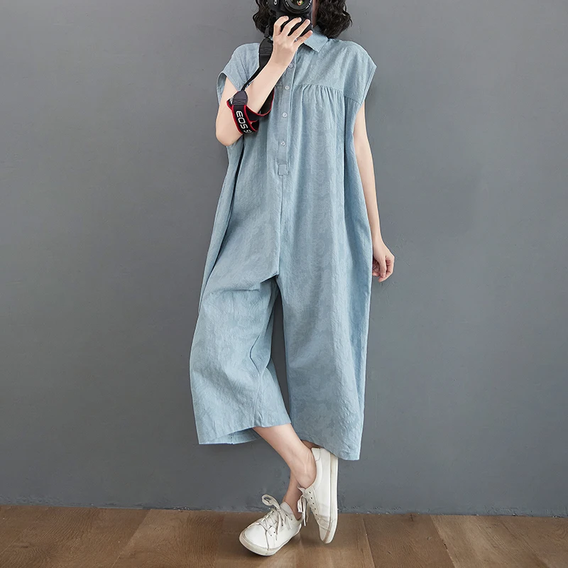 Elegant Women Fashion Solid Color Romper Summer Casual Loose Oversize Turn-Down Collar Jumpsuits Wide Leg Pants Overalls
Elegant Women Fashion Solid Color Romper Summer Casual Loose Oversize Turn-Down Collar Jumpsuits Wide Leg Pants Overalls