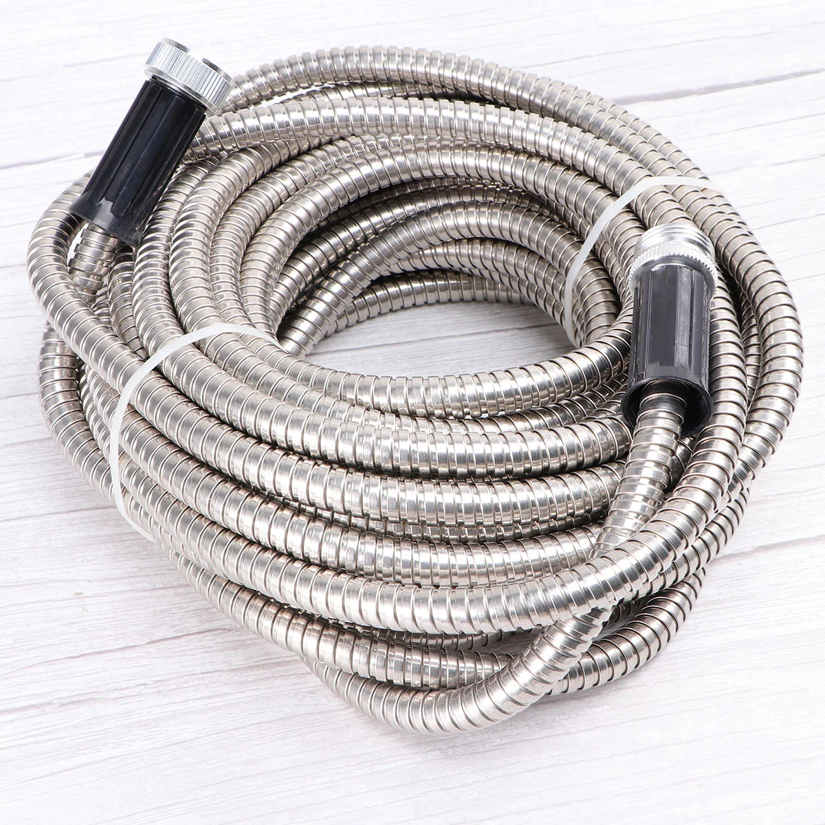50Ft Stainless Steel Lightweight Garden Hose Heavy Duty Metal Watering Hose Garden Water Hose Pipe Free Spray Nozzle Home Silver
50Ft Stainless Steel Lightweight Garden Hose Heavy Duty Metal Watering Hose Garden Water Hose Pipe Free Spray Nozzle Home Silver