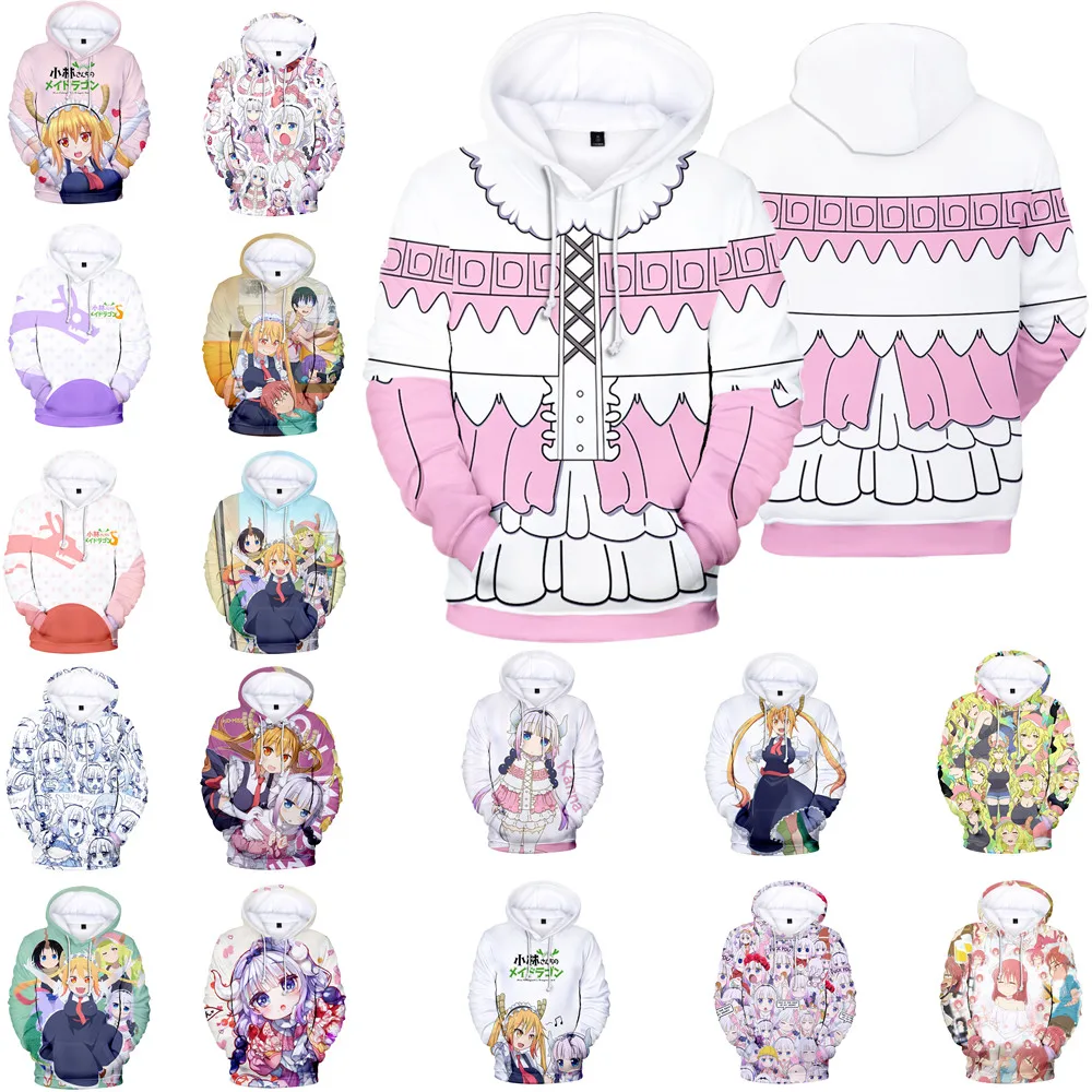 Толстовка с капюшоном Miss Kobayashi's Dragon Maid, осенне-зимние топы с длинным рукавом и капюшоном
Толстовка с капюшоном Miss Kobayashi's Dragon Maid, осенне-зимние топы с длинным рукавом и капюшоном