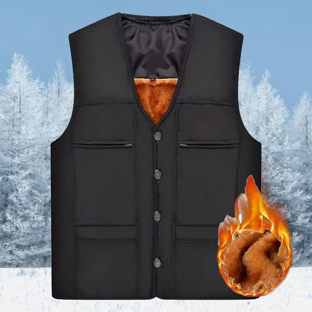Cozy Winter Jacket Thick Men Vest Jacket V-Neck Men Vest Jacket Loose Casual Coat Keep Warm
Cozy Winter Jacket Thick Men Vest Jacket V-Neck Men Vest Jacket Loose Casual Coat Keep Warm