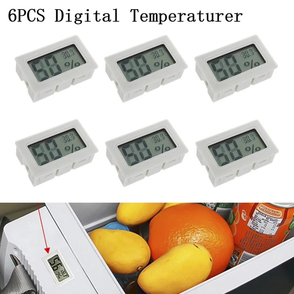 6pcs Mini Digital Electronic Thermometer Temperature Sensor Humidity Meter Hygrometer Gauge Weather Station For Home Pyrometer
6pcs Mini Digital Electronic Thermometer Temperature Sensor Humidity Meter Hygrometer Gauge Weather Station For Home Pyrometer