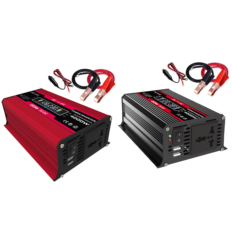 4000W Modified Sine Wave DC 12V To AC 110V Voltage Transformer Power Converter Inverter 2 USB With LED Display
4000W Modified Sine Wave DC 12V To AC 110V Voltage Transformer Power Converter Inverter 2 USB With LED Display