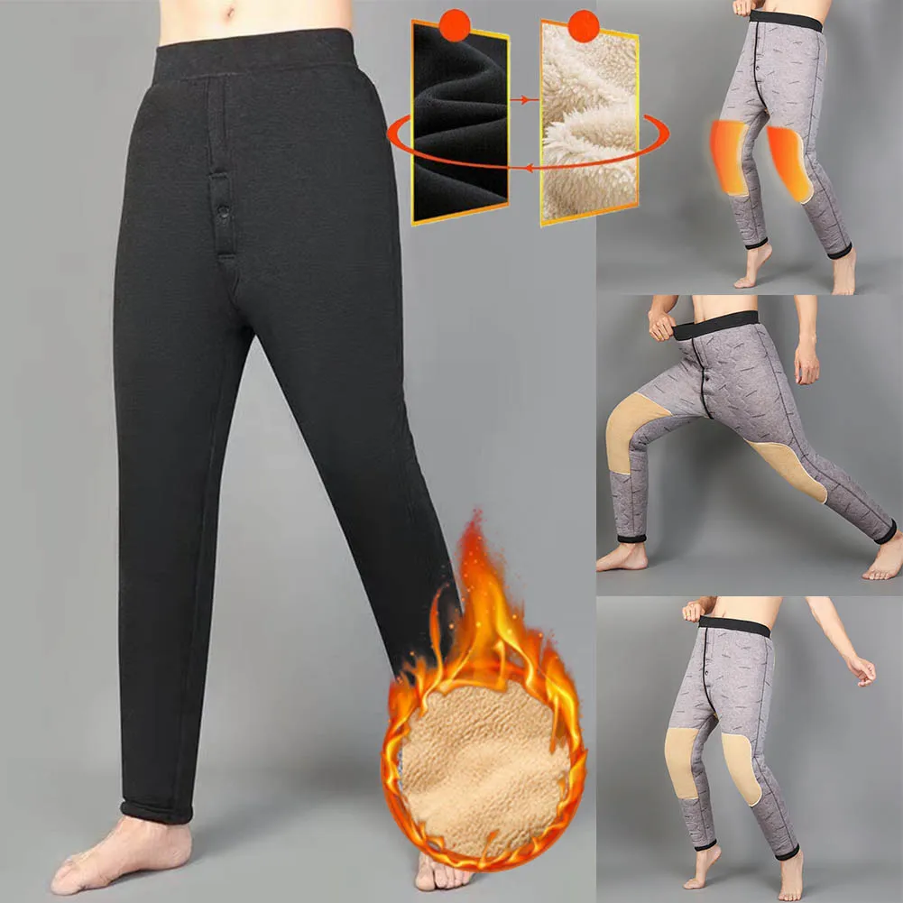 Mens Winter Fur Lined Elastic Black Warm Thermal Long Johns Legging Underwear Pant Solid Color Thick Underpants
Mens Winter Fur Lined Elastic Black Warm Thermal Long Johns Legging Underwear Pant Solid Color Thick Underpants