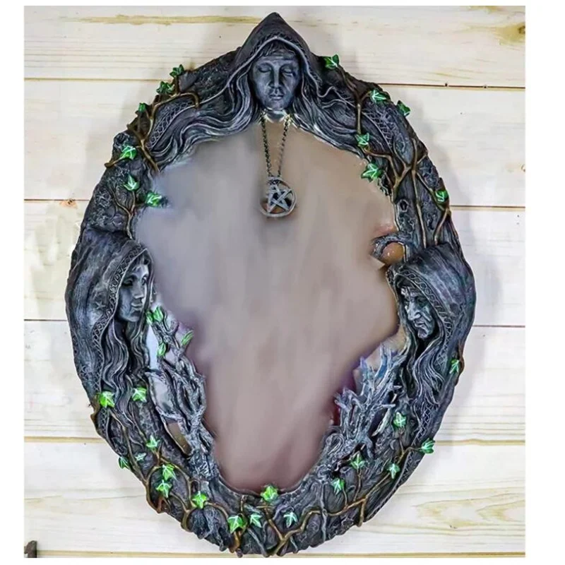 Mirror Hanging Triple Goddess Triple Moon Goddess Mirror Ornament Home Decoration Accessories Resin Korean Room Decoration
Mirror Hanging Triple Goddess Triple Moon Goddess Mirror Ornament Home Decoration Accessories Resin Korean Room Decoration