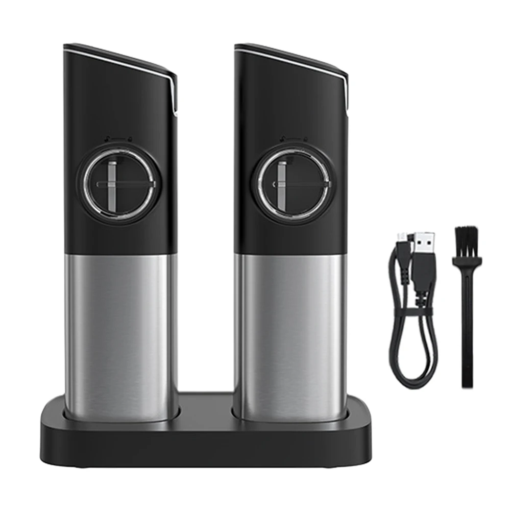 Home Salt Mill Electric Pepper Grinder Set Picnic With Rechargeable Base Kitchen Tool Barbecue Type C Cable Restaurant Dinner
Home Salt Mill Electric Pepper Grinder Set Picnic With Rechargeable Base Kitchen Tool Barbecue Type C Cable Restaurant Dinner