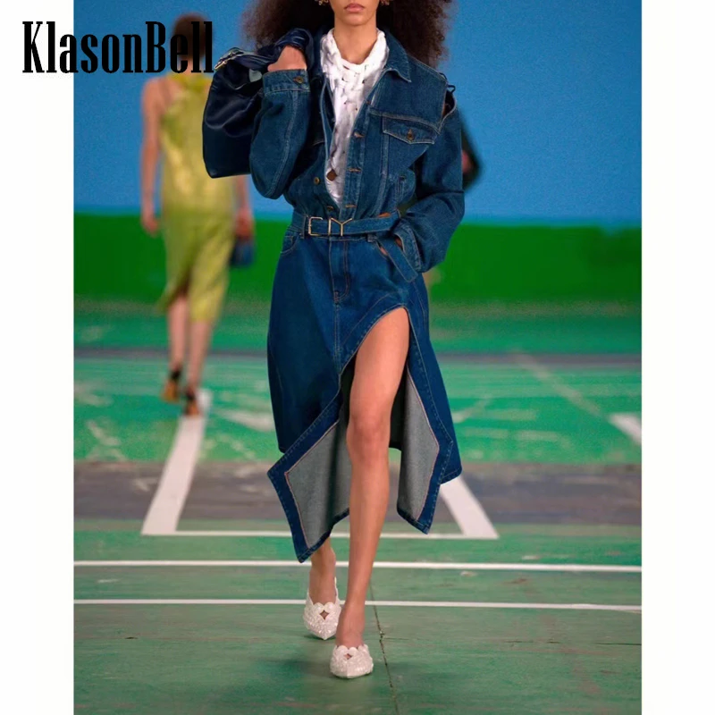 11.3 KlasonBell Runway Fashion Hollow Out Design Single Breasted Denim Coat Jacket Or Irregular Split Skirt Set Women
11.3 KlasonBell Runway Fashion Hollow Out Design Single Breasted Denim Coat Jacket Or Irregular Split Skirt Set Women