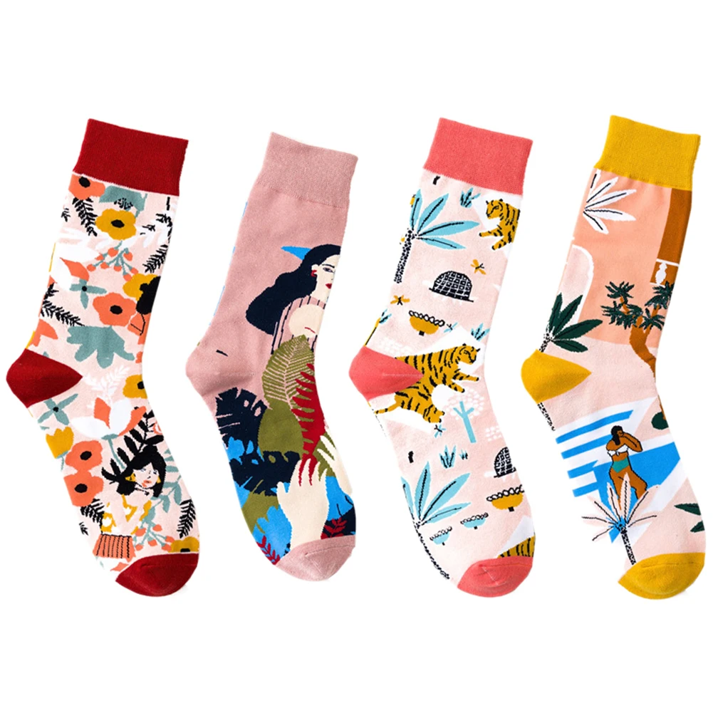 Women Casual Cartoon Funny Socks Lovely Girls Portrait Red Green Happy Japanese Harajuku Floral Skateboard Socks for Couples
Women Casual Cartoon Funny Socks Lovely Girls Portrait Red Green Happy Japanese Harajuku Floral Skateboard Socks for Couples