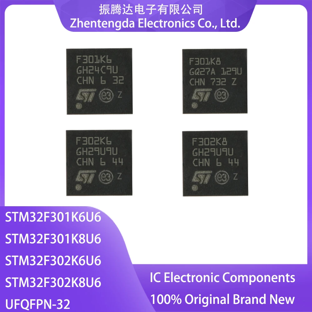 STM32F301K6U6 STM32F301K8U6 STM32F302K6U6 STM32F302K8U6 STM32F301 STM32F302 STM32F STM IC MCU UFQFPN-32
STM32F301K6U6 STM32F301K8U6 STM32F302K6U6 STM32F302K8U6 STM32F301 STM32F302 STM32F STM IC MCU UFQFPN-32
