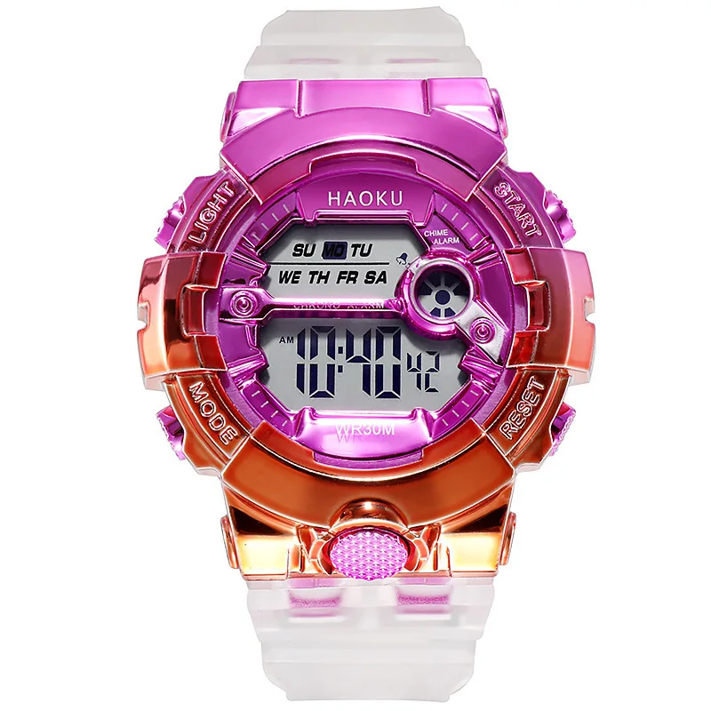 Fashion Childrens Watch Sports Multicolor Transparent Silicone Waterproof Luminous LED Electronic Digital Wristwatches Kids Gift
Fashion Childrens Watch Sports Multicolor Transparent Silicone Waterproof Luminous LED Electronic Digital Wristwatches Kids Gift