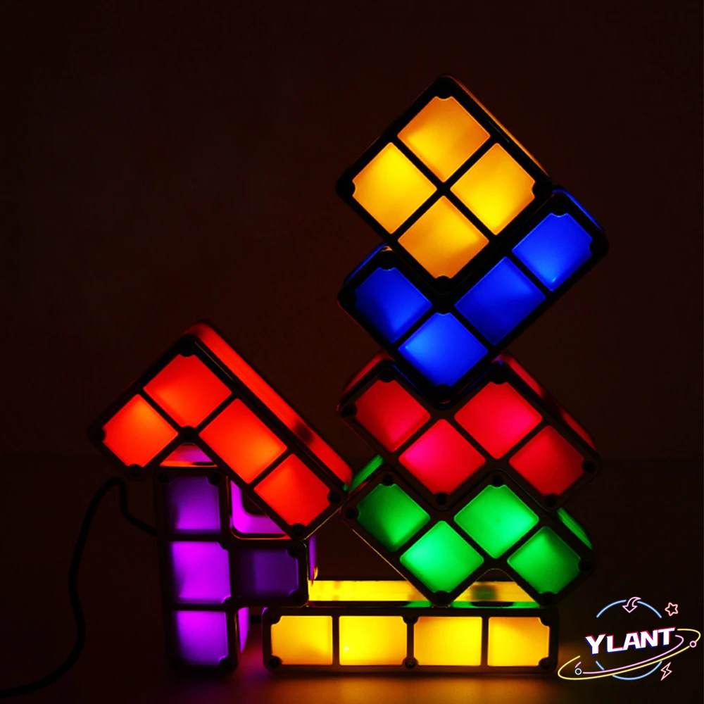 DIY Tetris Puzzle 3D LED Night Light Induction Stackable Constructible Block Desk Lamp 7 Colors Novelty Toy Children Kids Gift
DIY Tetris Puzzle 3D LED Night Light Induction Stackable Constructible Block Desk Lamp 7 Colors Novelty Toy Children Kids Gift