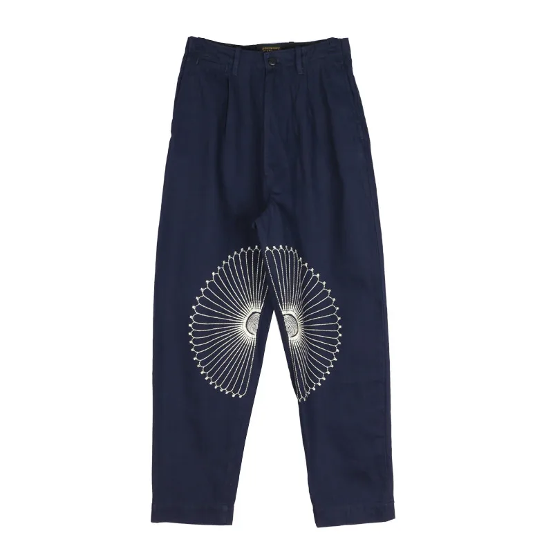 KAPITAL20SS Retro High Waist Indigo Chrysanthemum Embroidery Lantern Men's And Women's Fallow Jeans
KAPITAL20SS Retro High Waist Indigo Chrysanthemum Embroidery Lantern Men's And Women's Fallow Jeans