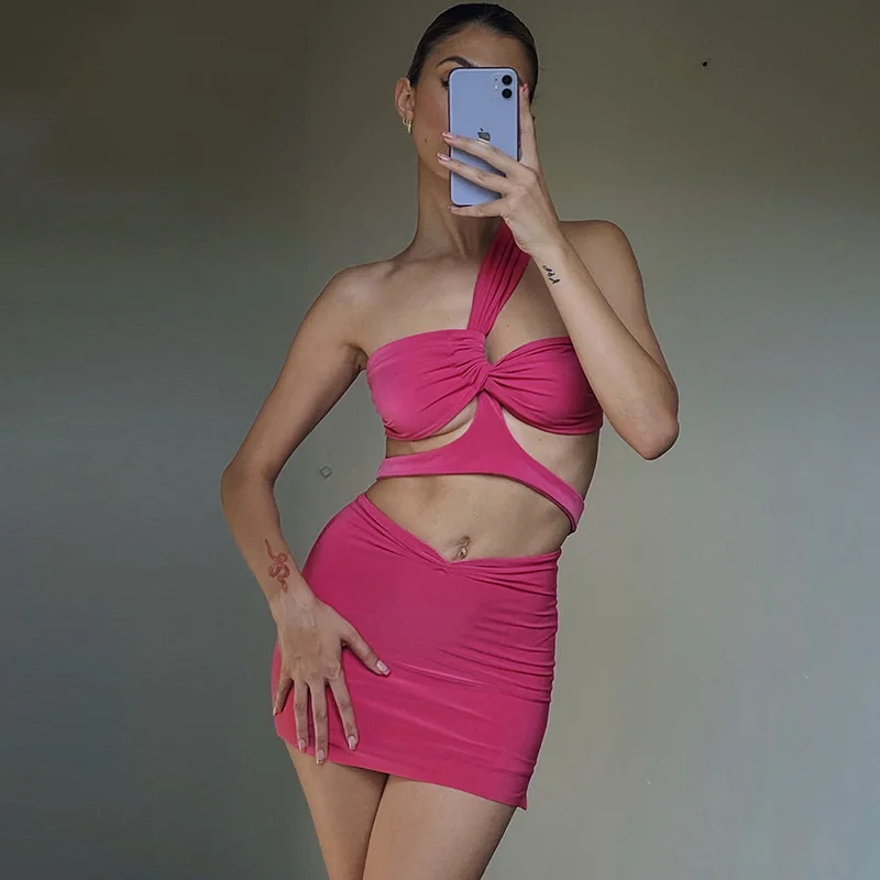 Zoctuo 2022 Summer Women Irrigural 2 Pieces Hollow Out One Shoulder Strap Crop Top Lace Up Mini Skirt Set Streetwear Club Party
Zoctuo 2022 Summer Women Irrigural 2 Pieces Hollow Out One Shoulder Strap Crop Top Lace Up Mini Skirt Set Streetwear Club Party