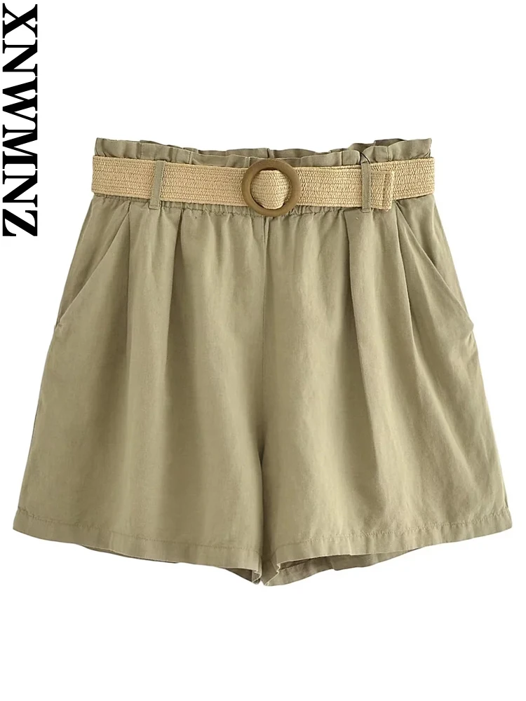 Шорты-бермуды XNWMNZ женские с эластичным поясом и бумажной сумкой
Шорты-бермуды XNWMNZ женские с эластичным поясом и бумажной сумкой
