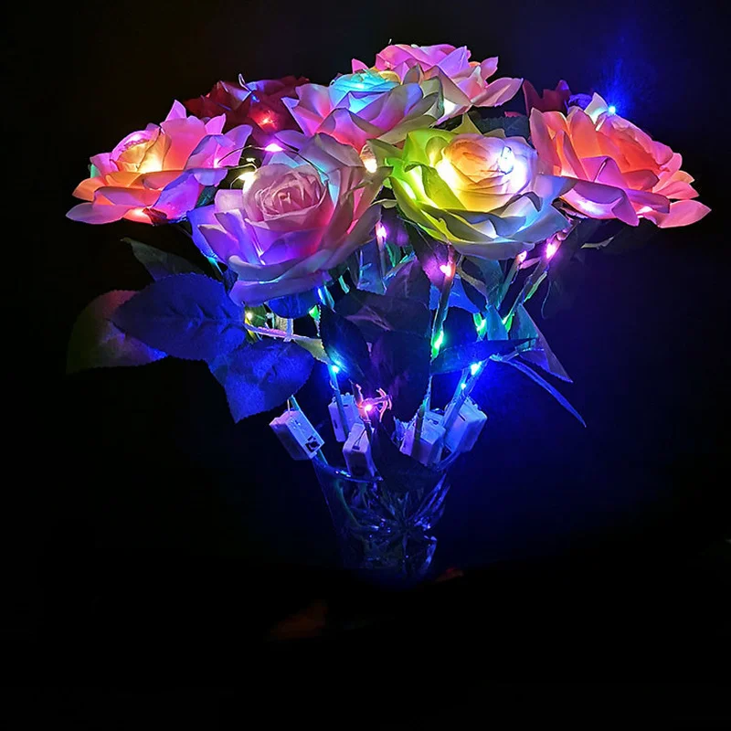 12pcs Light Up Flashing LED Artificial Silk Rose Flower Bouquet for Proposal Wedding Home Party Decoration Event Gift
12pcs Light Up Flashing LED Artificial Silk Rose Flower Bouquet for Proposal Wedding Home Party Decoration Event Gift